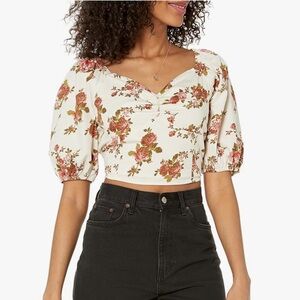 The Drop Annie Smocked Back Top, Rosette Floral